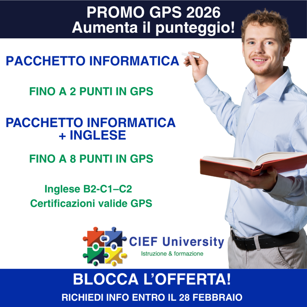 Promo pacchetto informatica e inglese GPS2026