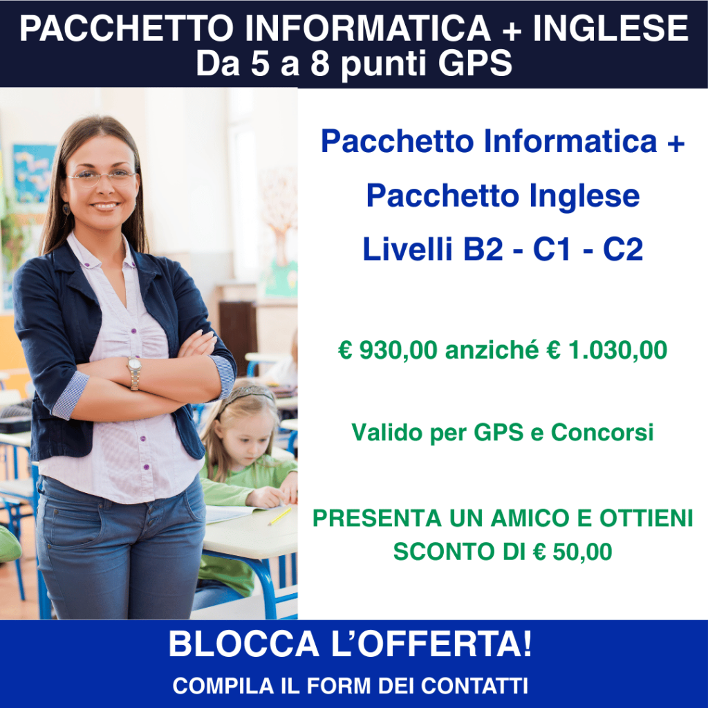 Offerta Pacchetto informatica + inglese