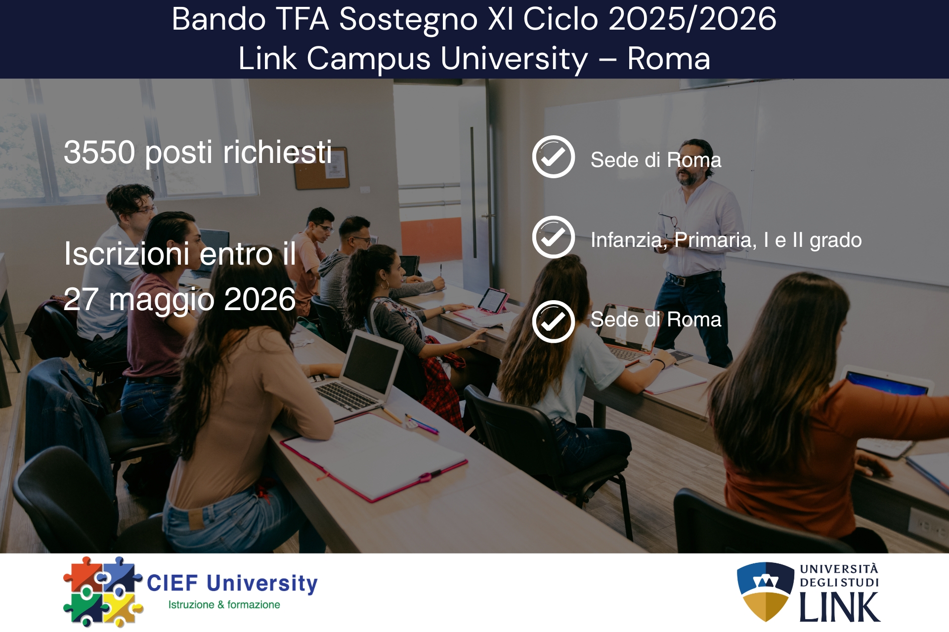 Offerta Link Campus specializzazione sostegno